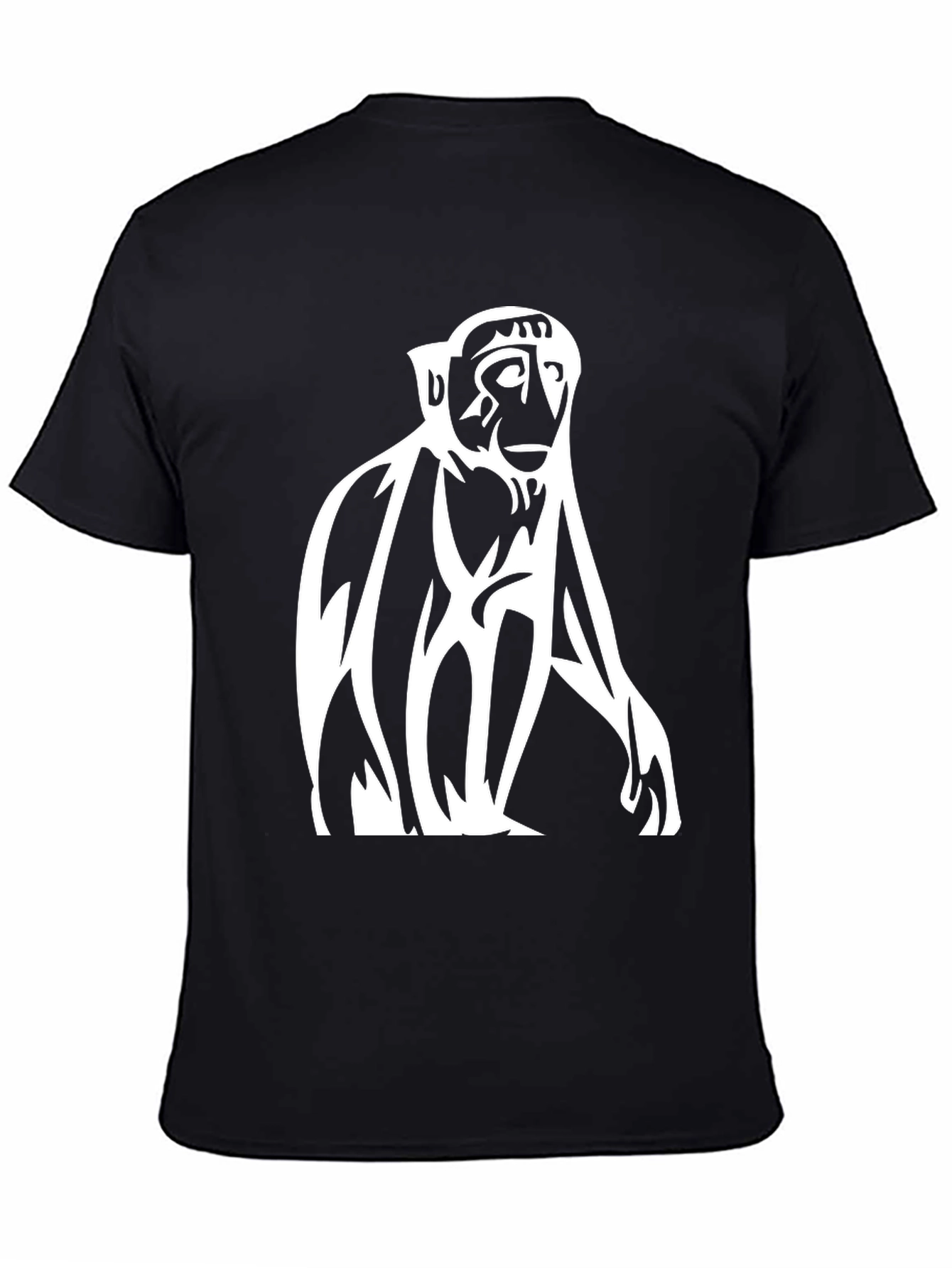 Monkey Graphic Tee - Stylish Black Cotton T-Shirt