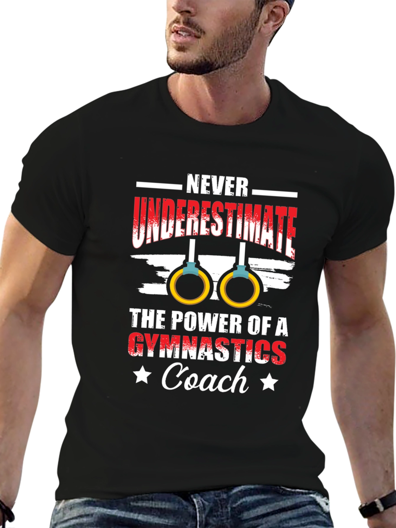 Gymnastics Coach T-Shirt - Never Underestimate the Power