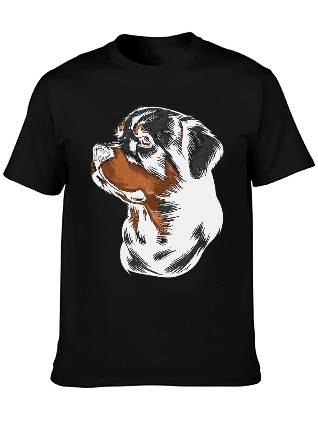 Rottweiler Dog Graphic Black T-Shirt