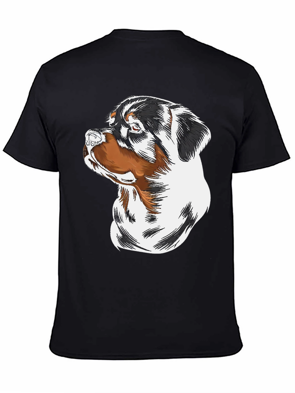 Rottweiler Dog Graphic Black T-Shirt