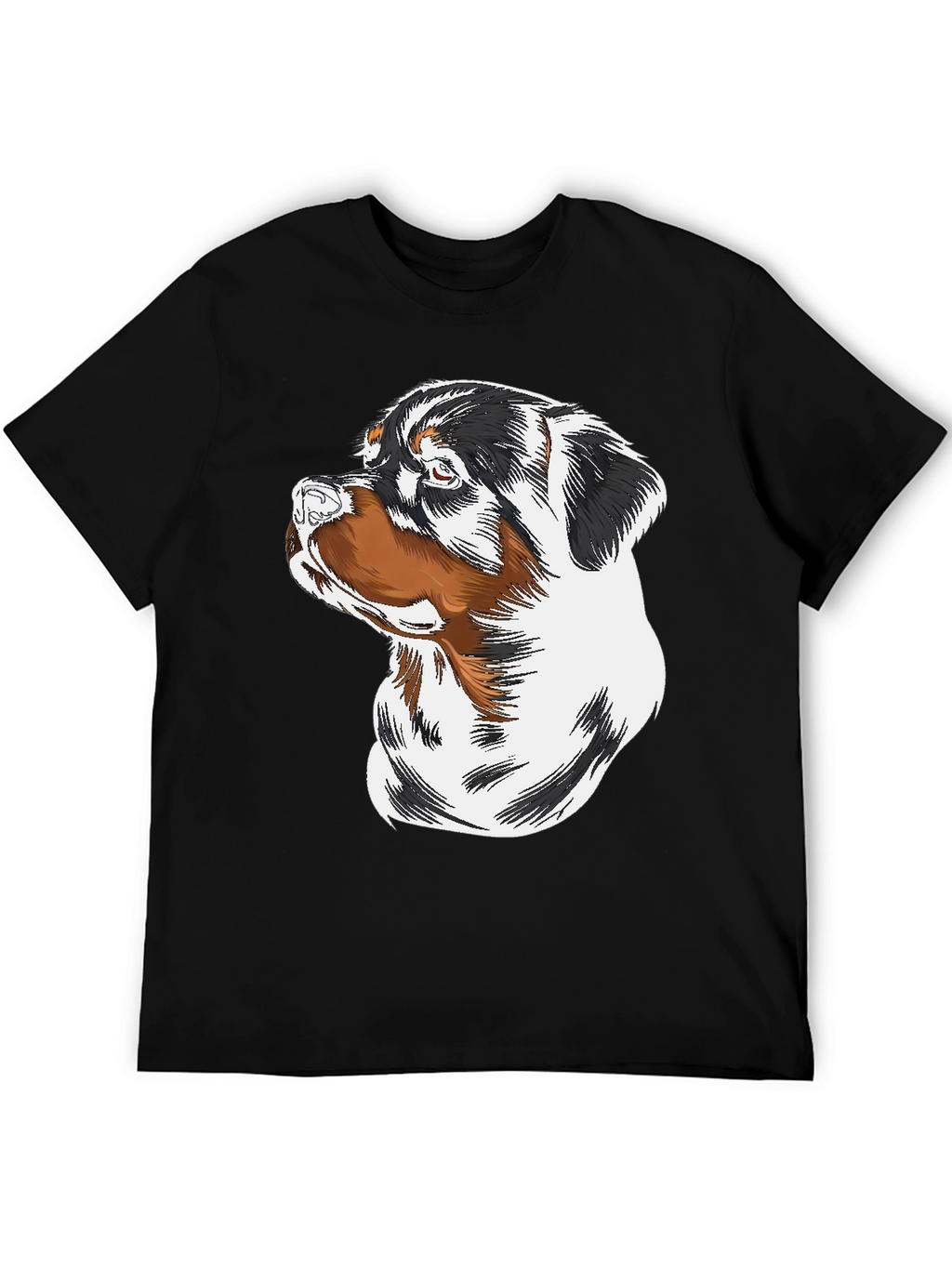 Rottweiler Dog Graphic Black T-Shirt