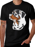 Rottweiler Dog Graphic Black T-Shirt