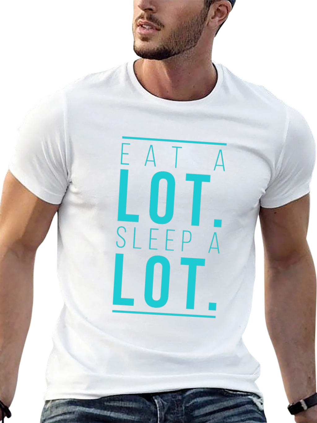 Eat A Lot Sleep A Lot Graphic T-Shirt