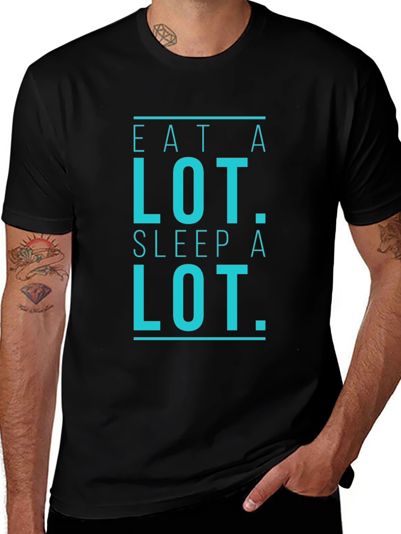 Eat A Lot Sleep A Lot Graphic T-Shirt
