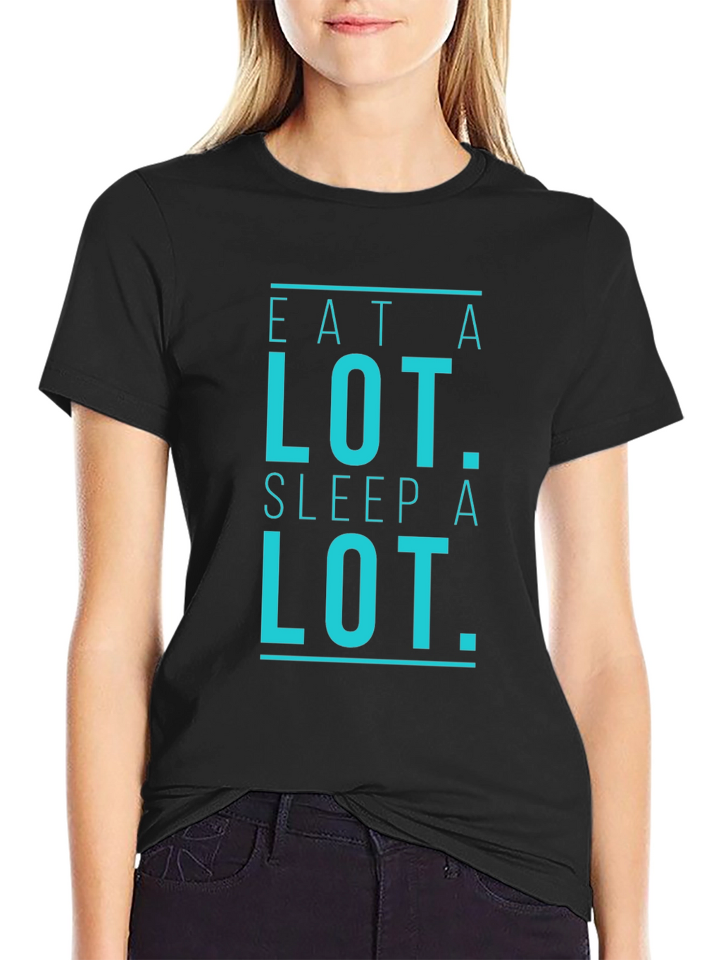 Eat A Lot Sleep A Lot Graphic T-Shirt