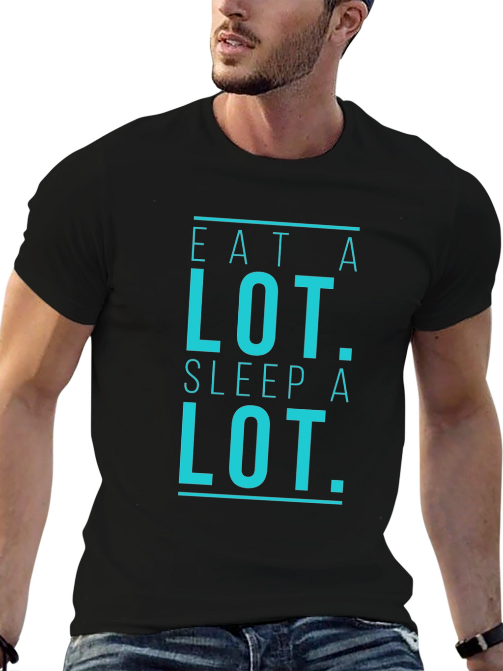 Eat A Lot Sleep A Lot Graphic T-Shirt