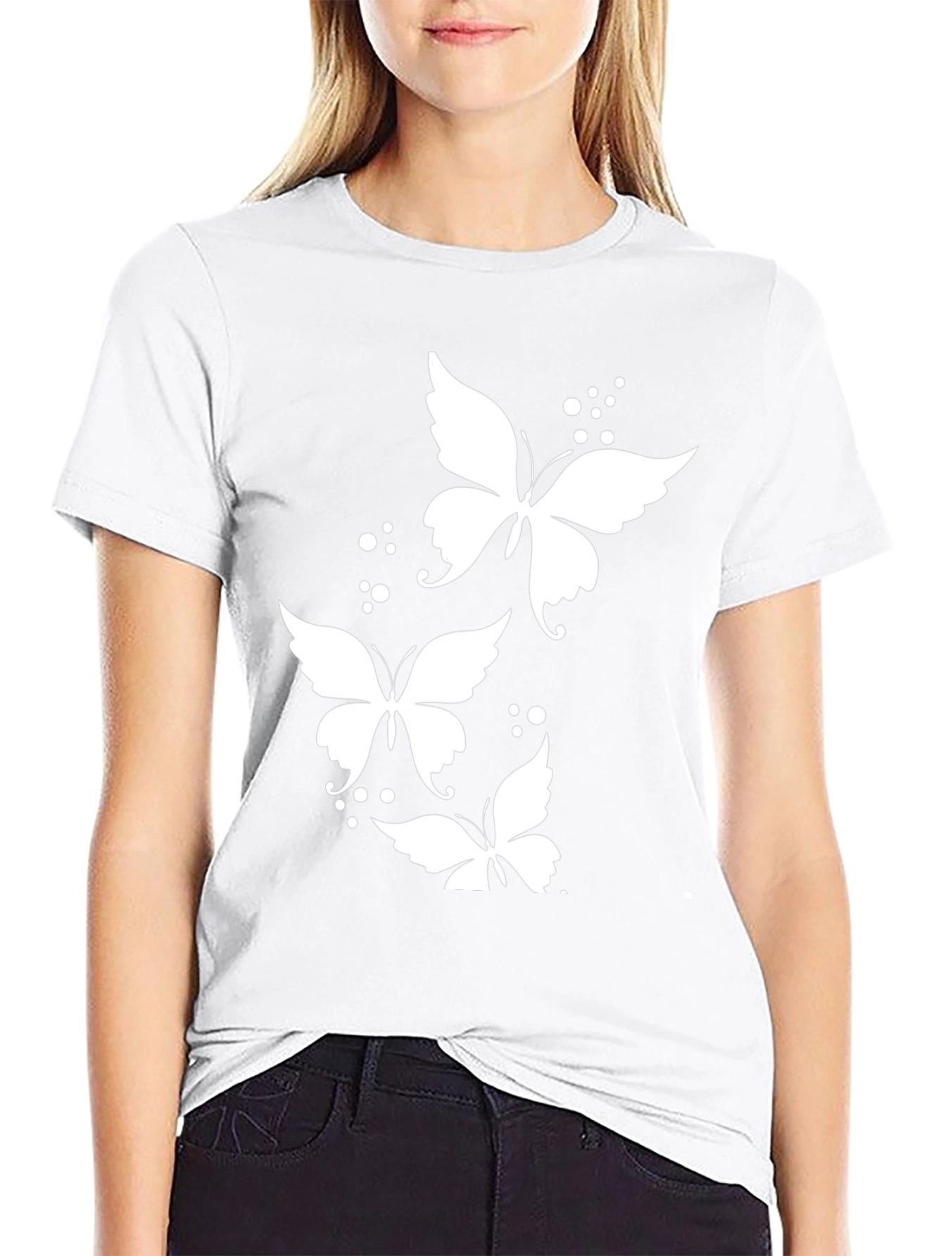 Butterfly Print Black T-Shirt - Stylish Mens Casual Wear