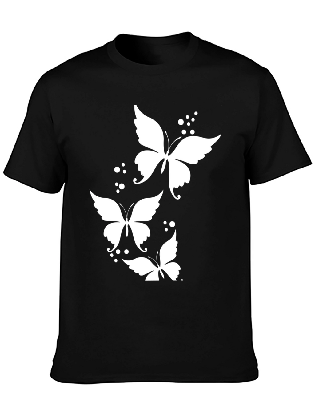 Butterfly Print Black T-Shirt - Stylish Mens Casual Wear