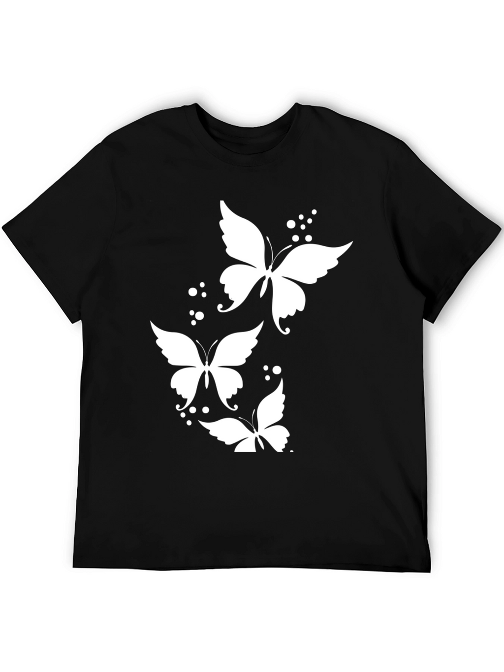 Butterfly Print Black T-Shirt - Stylish Mens Casual Wear