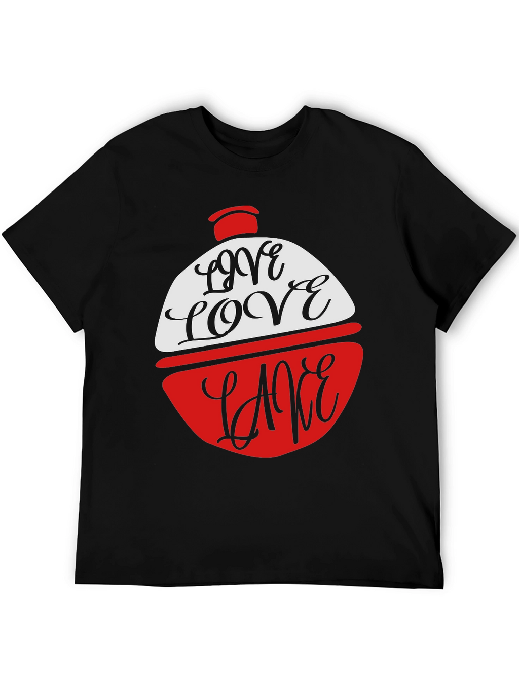 Love Lake Red & White Novelty T-Shirt