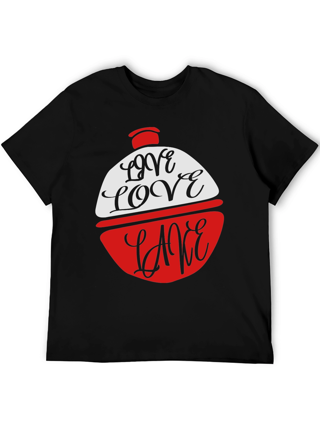 Love Lake Red & White Novelty T-Shirt