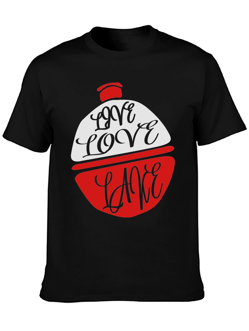 Love Lake Red & White Novelty T-Shirt