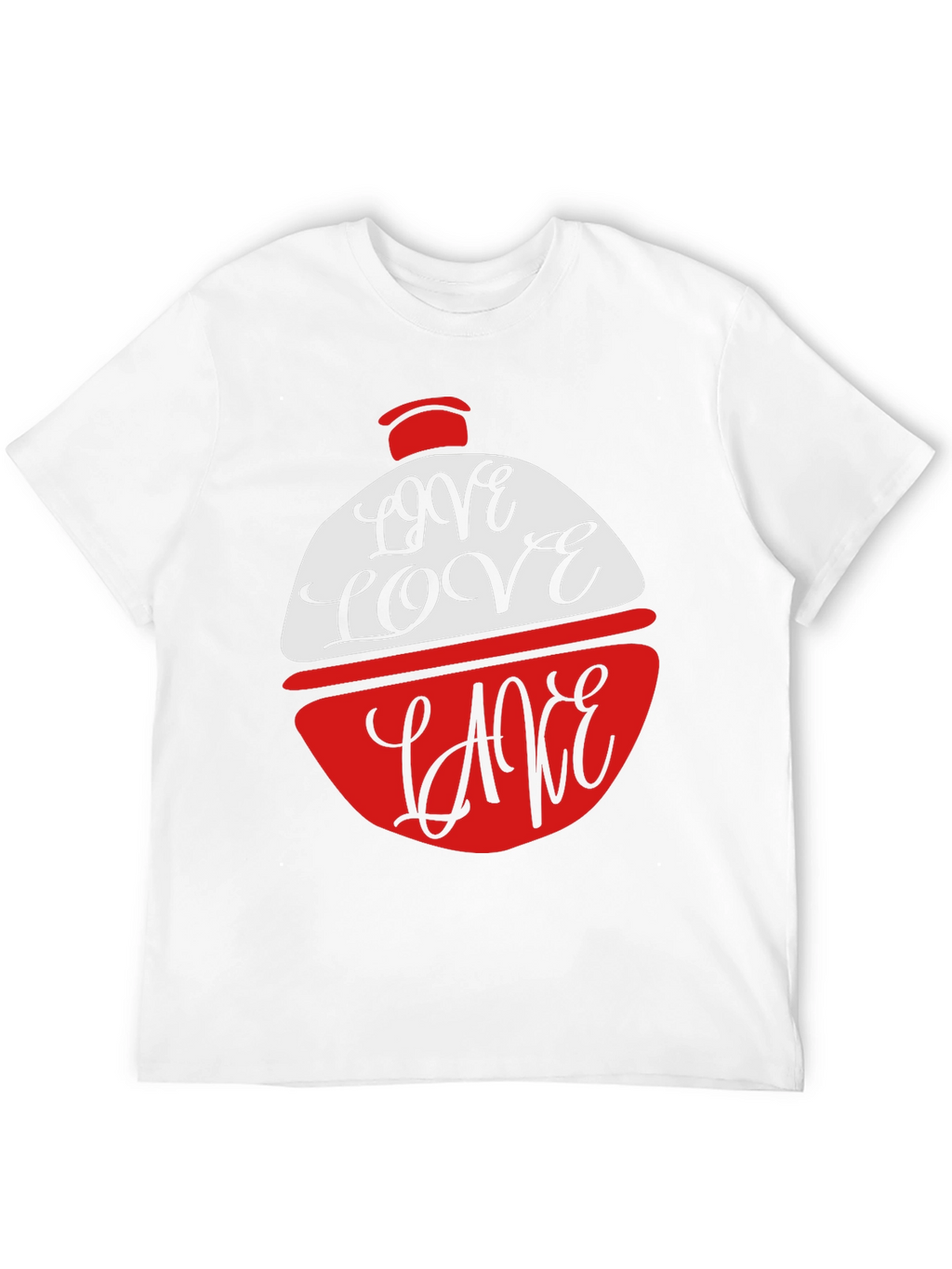 Love Lake Red & White Novelty T-Shirt