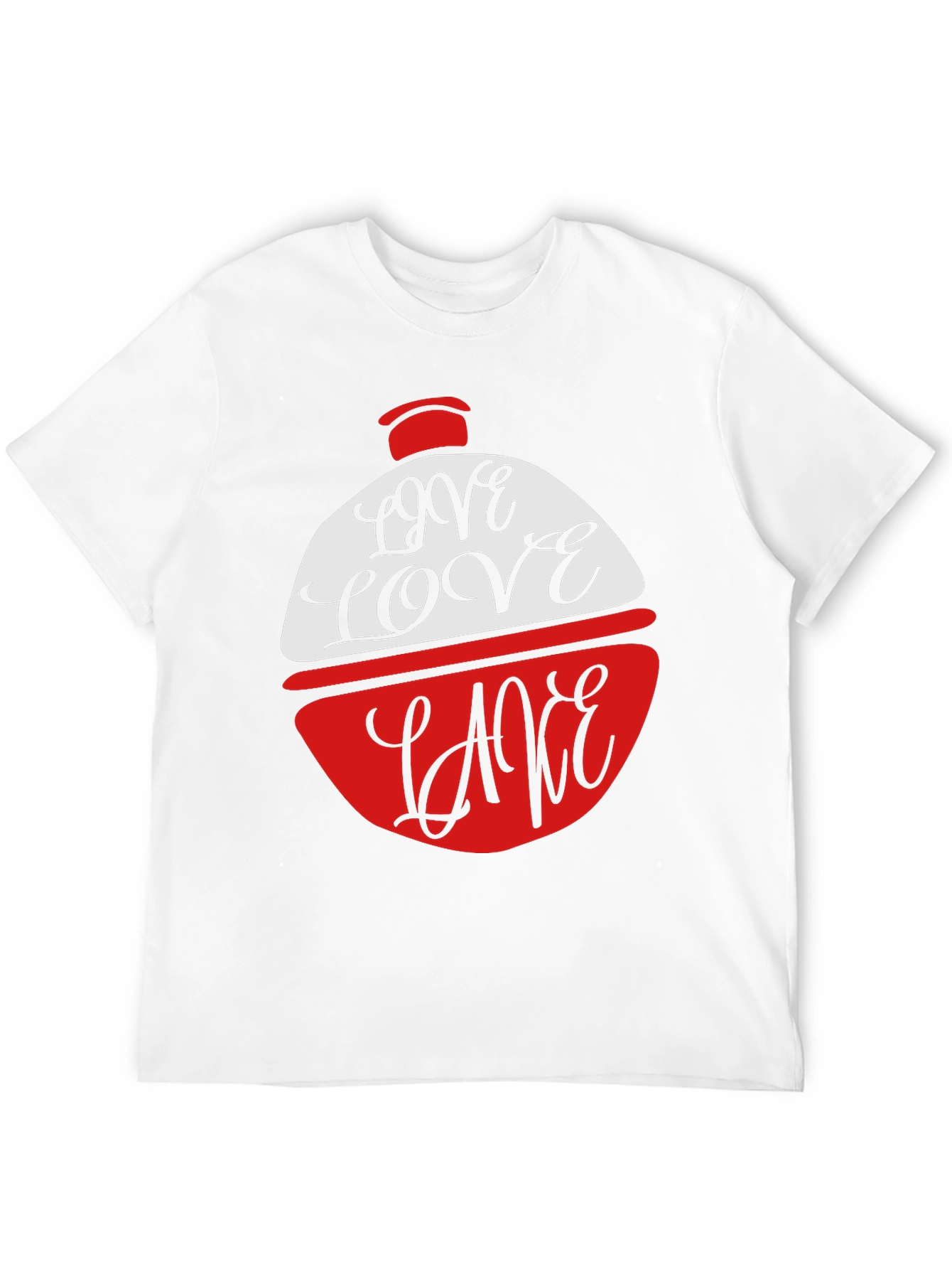 Love Lake Red & White Novelty T-Shirt