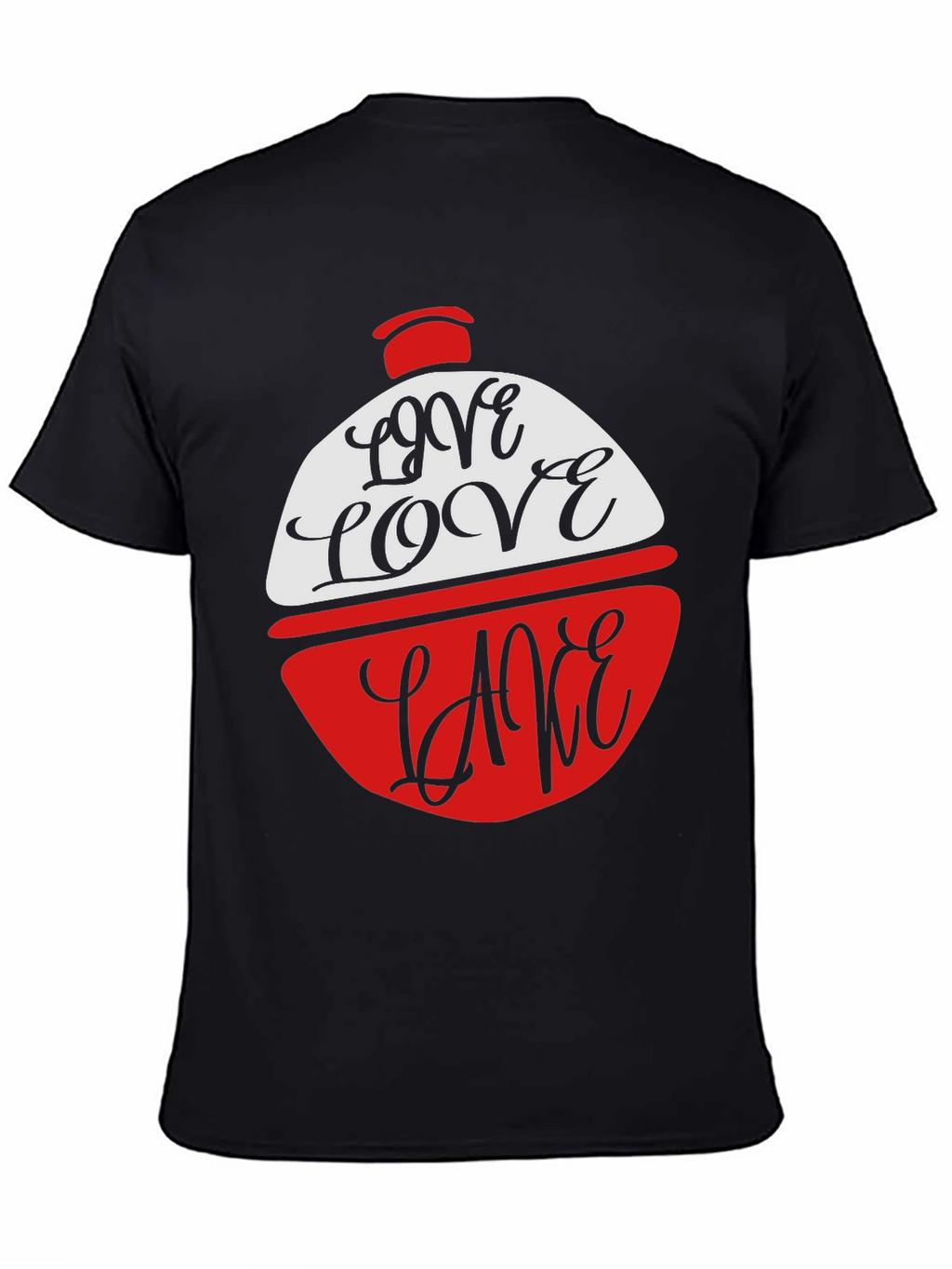 Love Lake Red & White Novelty T-Shirt