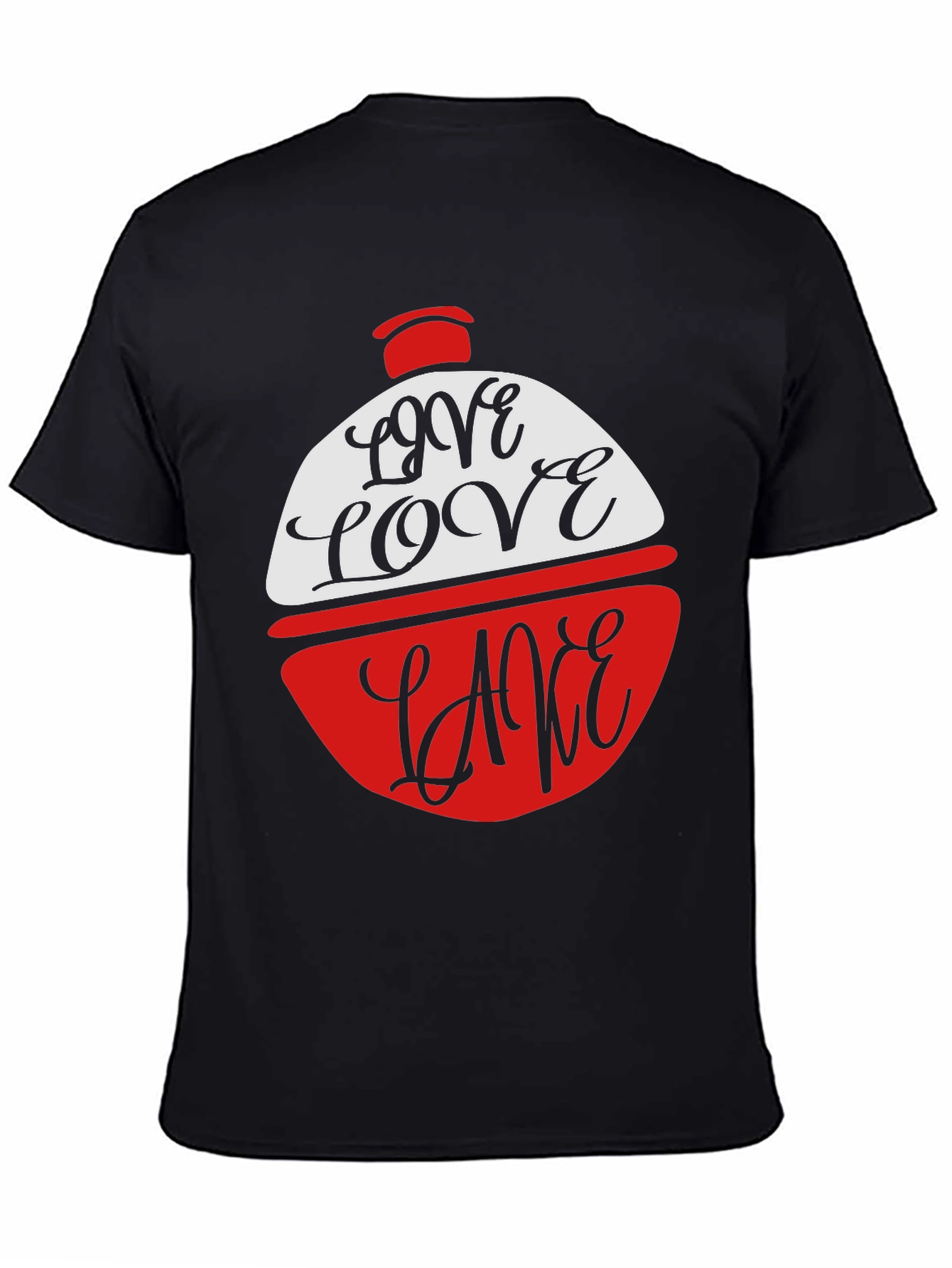 Love Lake Red & White Novelty T-Shirt