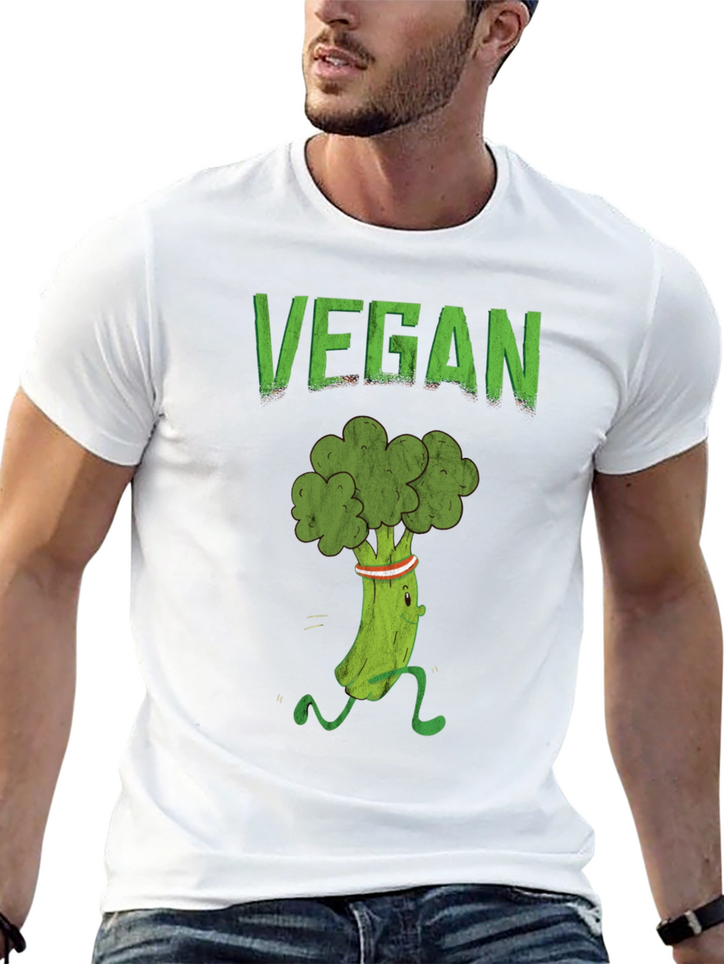 Vegan Broccoli Running T-Shirt