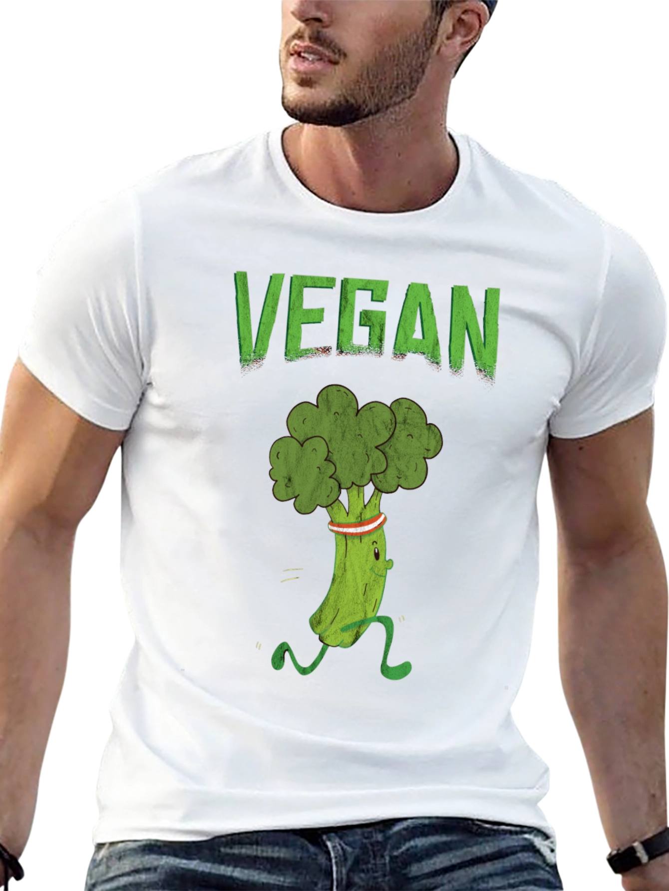 Vegan Broccoli Running T-Shirt
