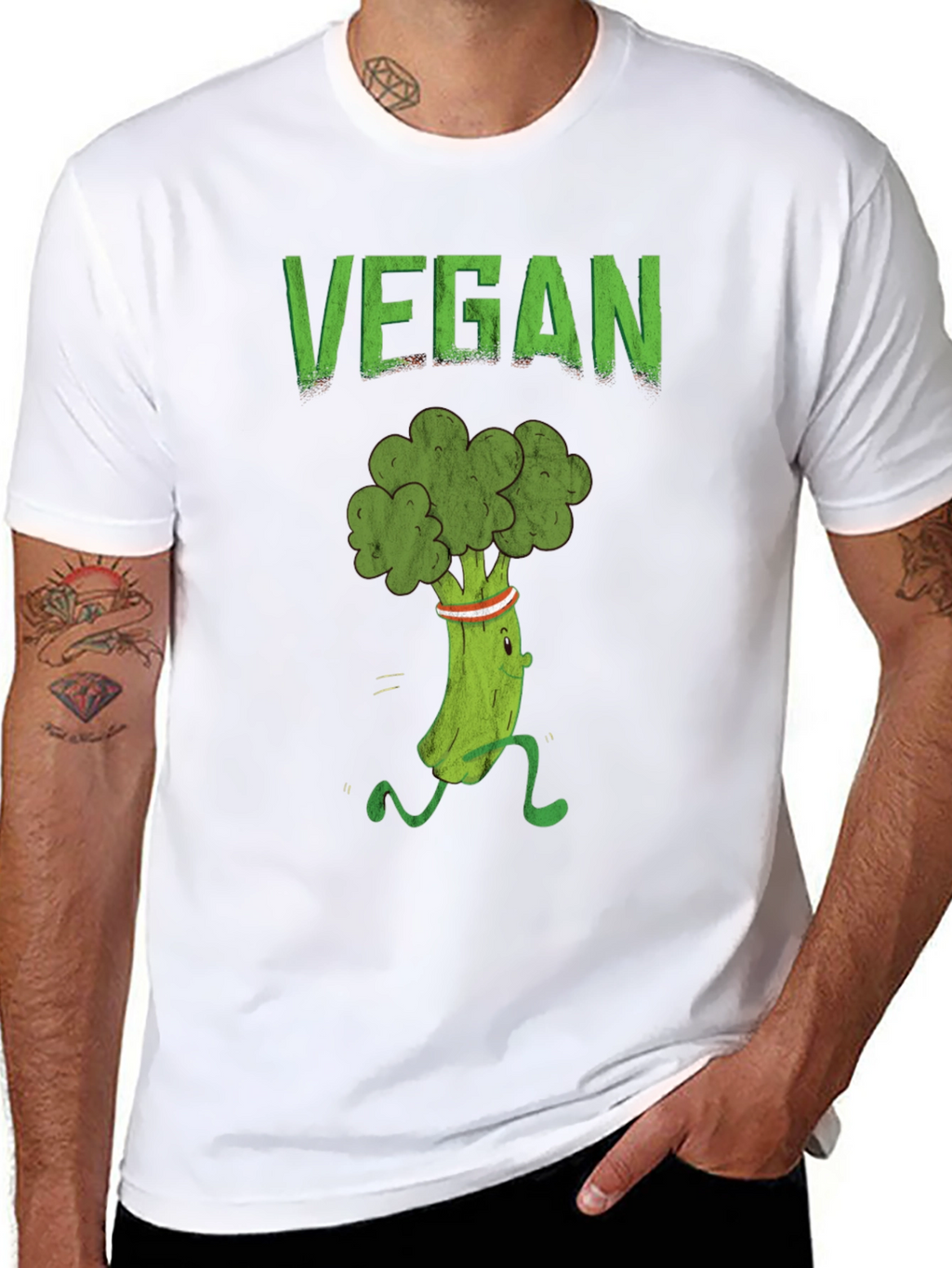 Vegan Broccoli Running T-Shirt