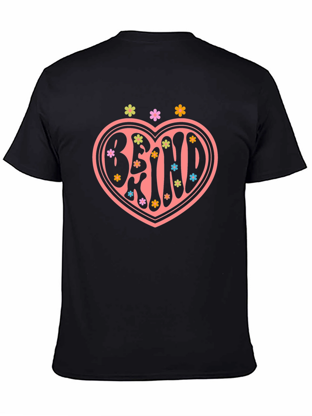 Be Kind Heart Graphic Tee - Black