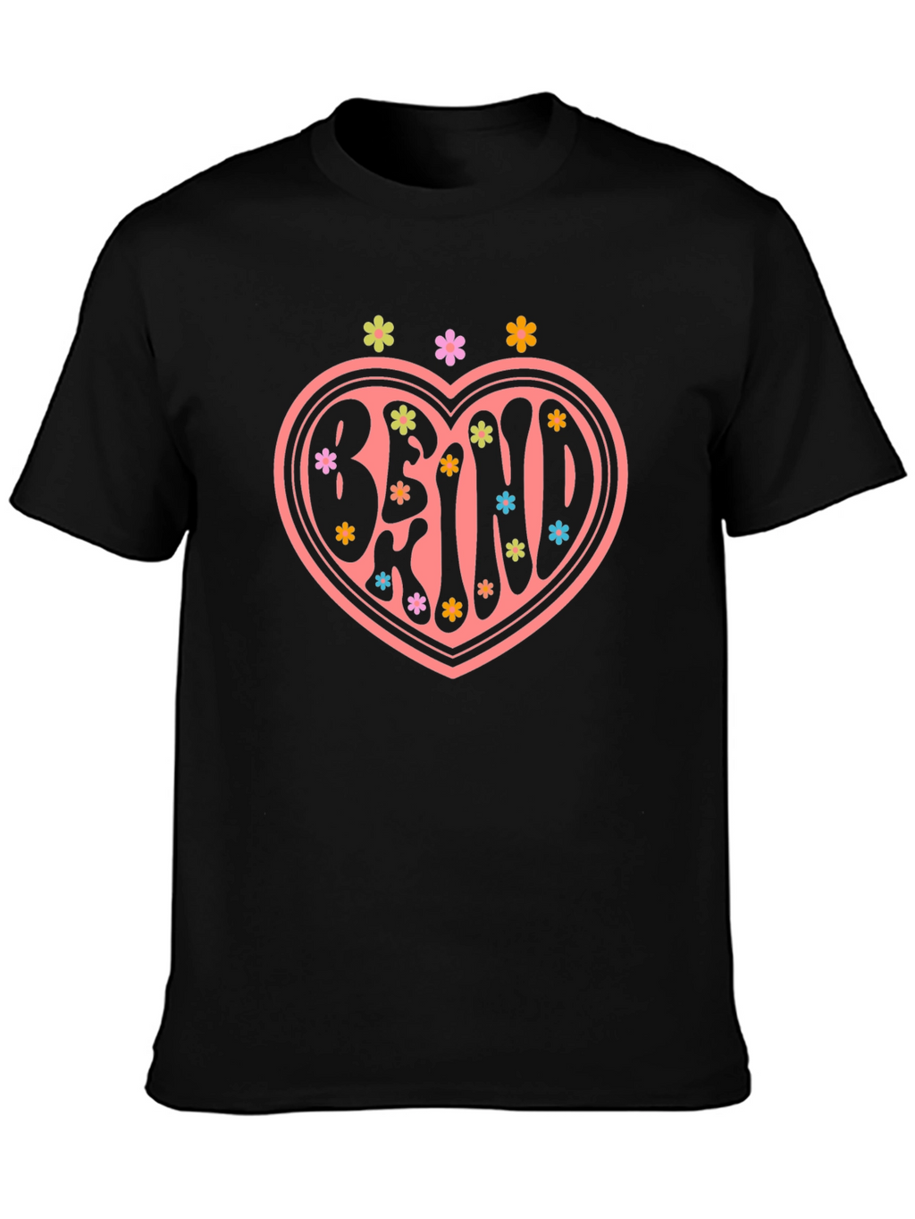 Be Kind Heart Graphic Tee - Black