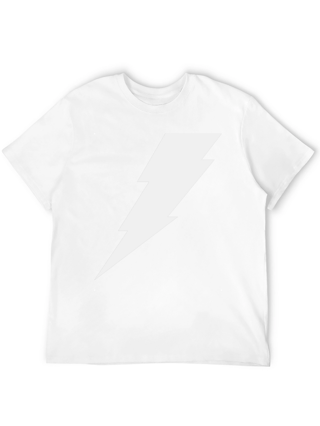 Lightning Bolt Graphic Tee - Bold Black Cotton T-Shirt