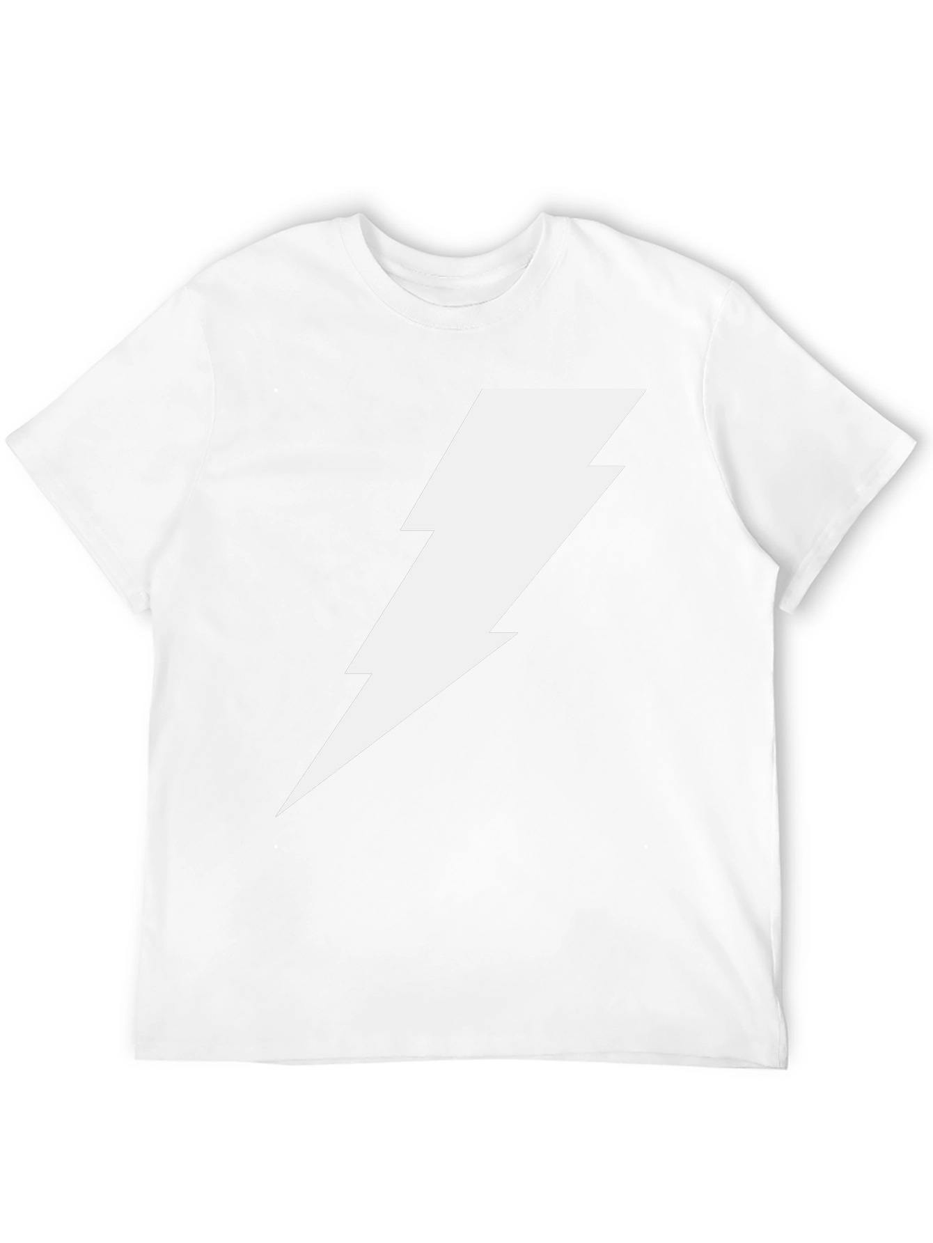 Lightning Bolt Graphic Tee - Bold Black Cotton T-Shirt