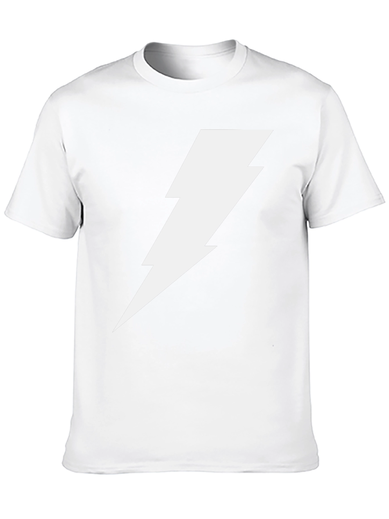 Lightning Bolt Graphic Tee - Bold Black Cotton T-Shirt