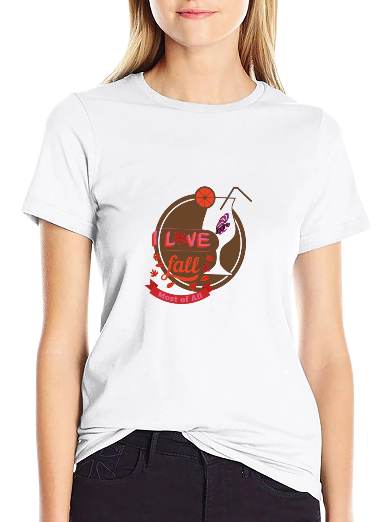 I Love Fall Black T-Shirt