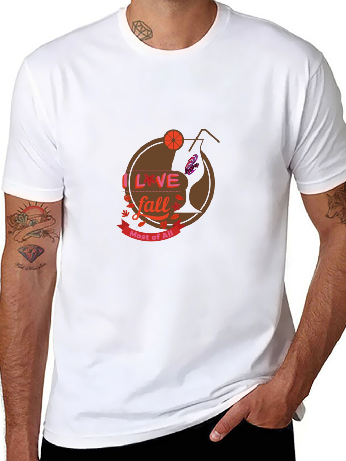 I Love Fall Black T-Shirt