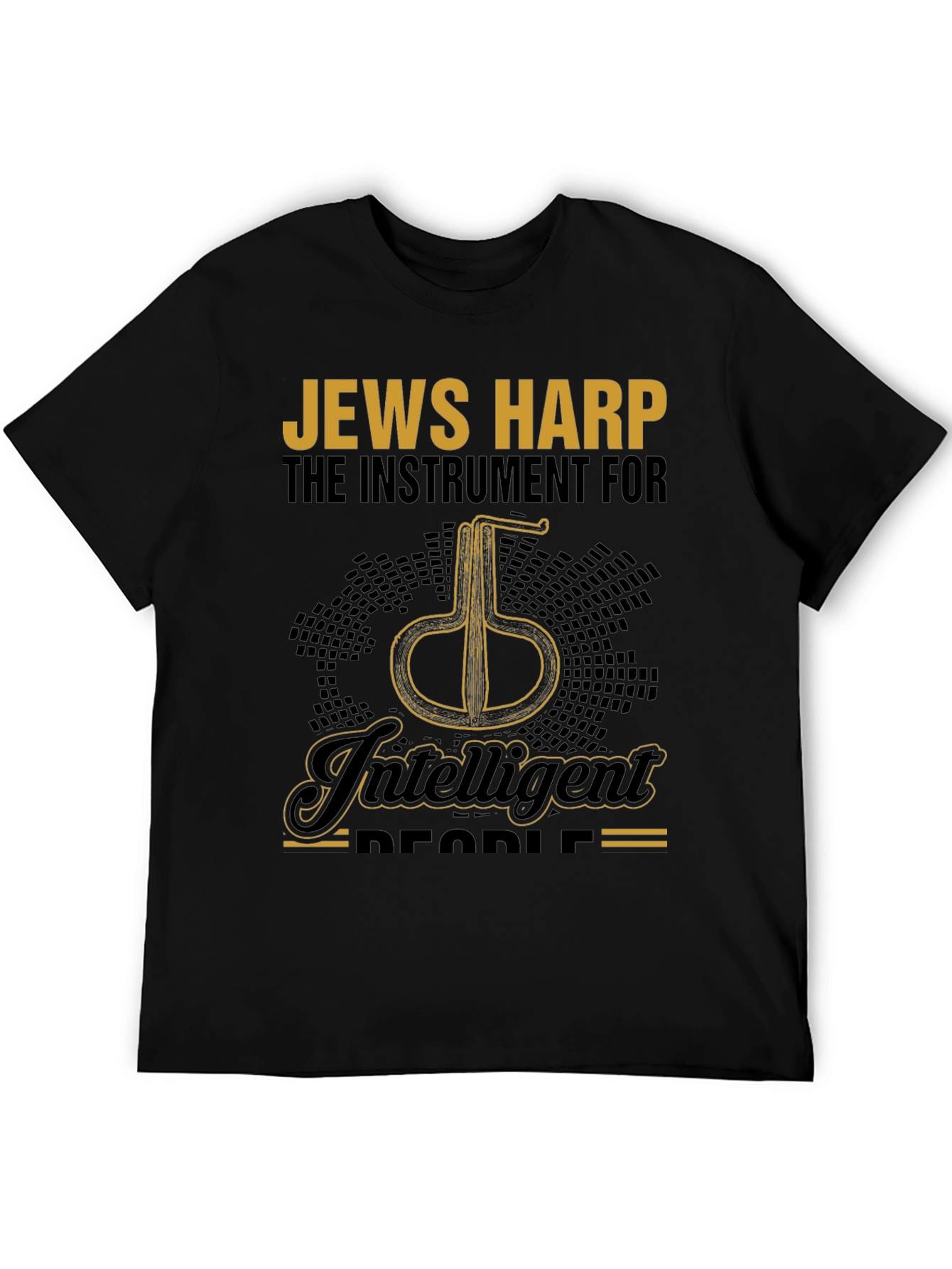 Intelligent Jews Harp Instrument Black T-Shirt