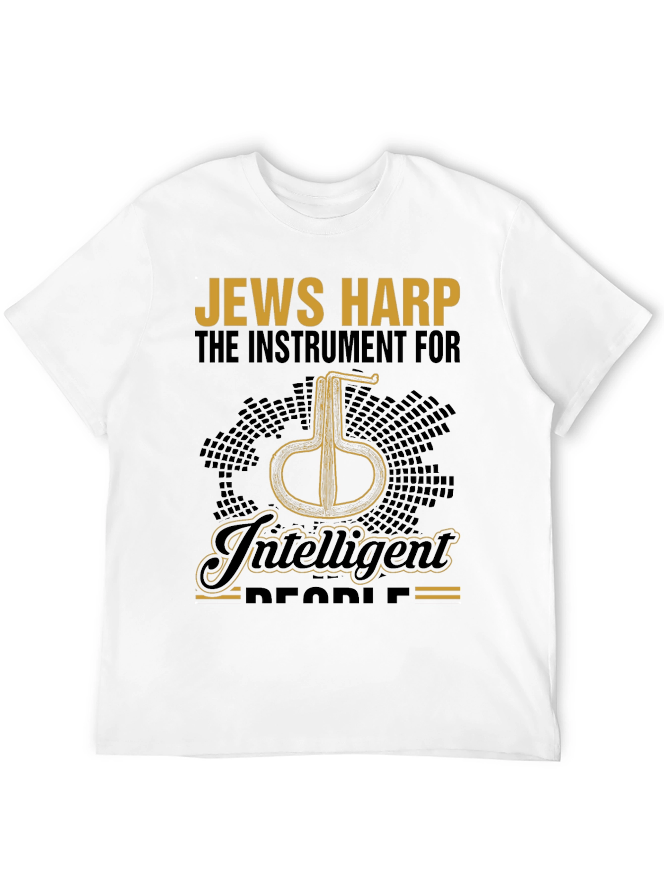 Intelligent Jews Harp Instrument Black T-Shirt