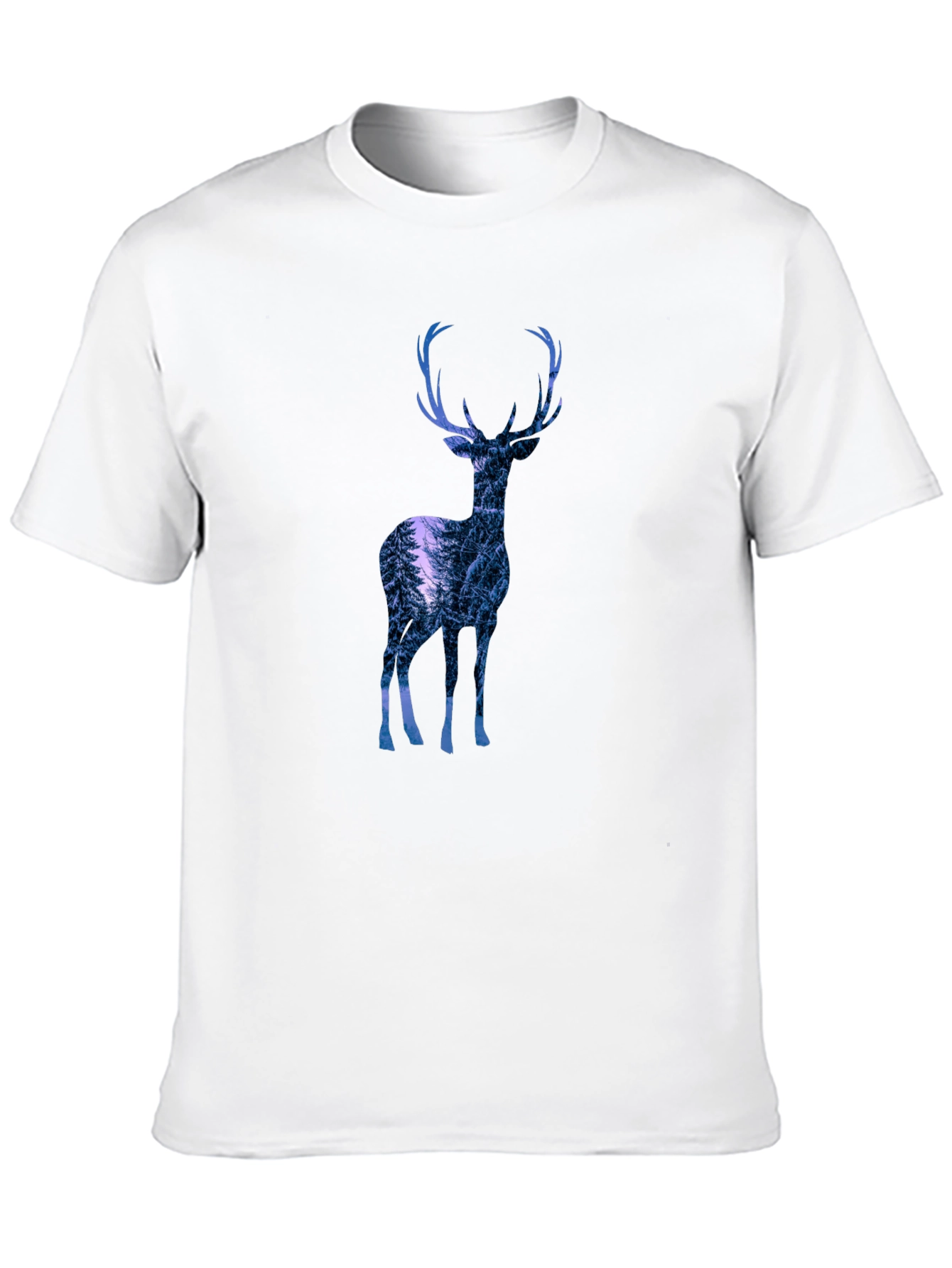 Nature Deer Graphic Tee - Mens Black T-Shirt