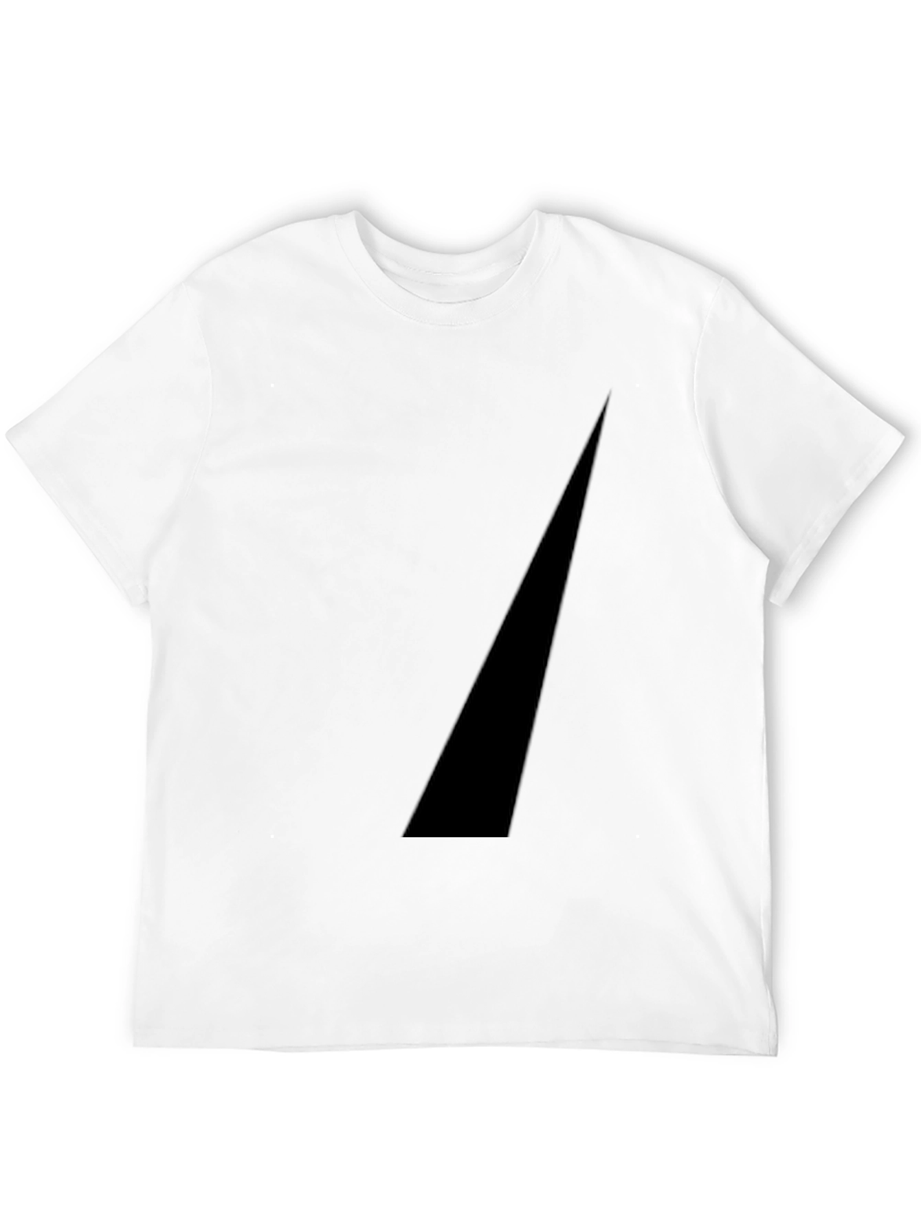 Modern Black Tee with Geometric Accent