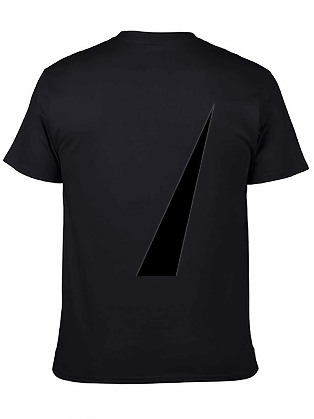 Modern Black Tee with Geometric Accent