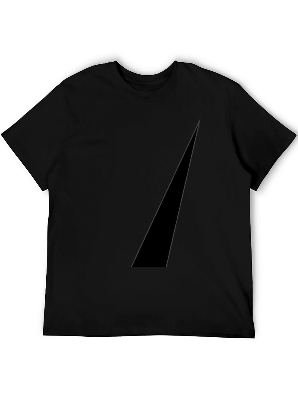 Modern Black Tee with Geometric Accent