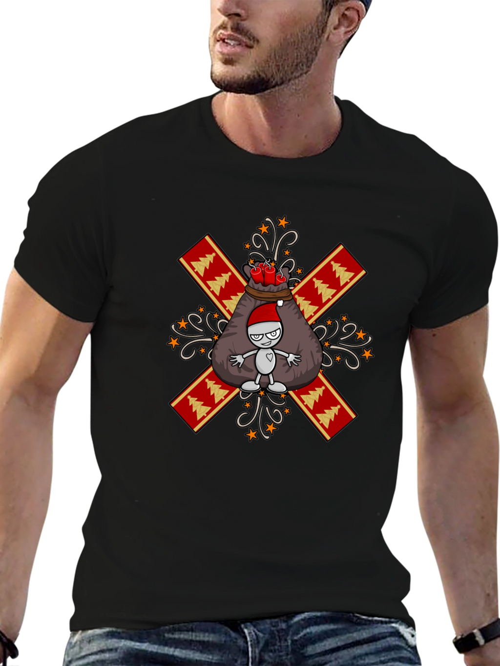 Festive Holiday Santa Sack T-Shirt