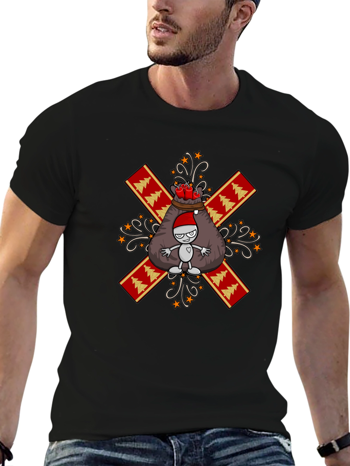 Festive Holiday Santa Sack T-Shirt