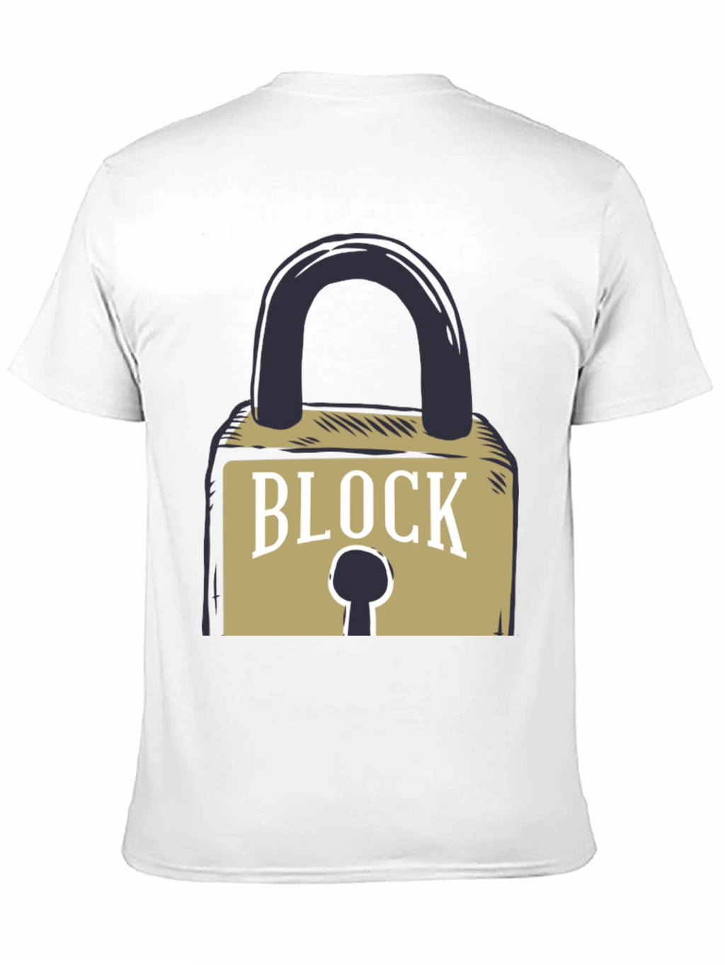 Block Graphic T-Shirt - Cool Padlock Design
