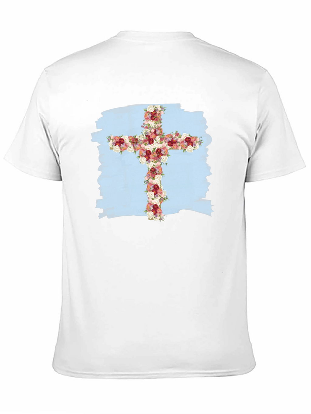 Floral Cross Graphic T-Shirt - Stylish Christian Tee