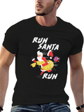 Run Santa Run T-Shirt - Holiday Graphic Tee