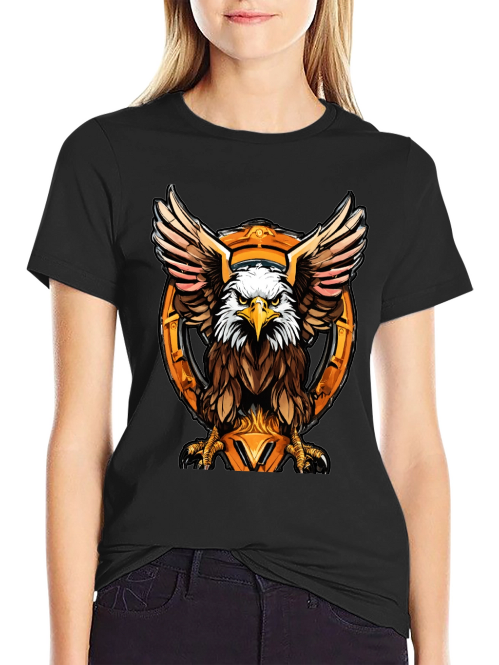Eagle Graphic Tee - Bold Bird of Prey Design