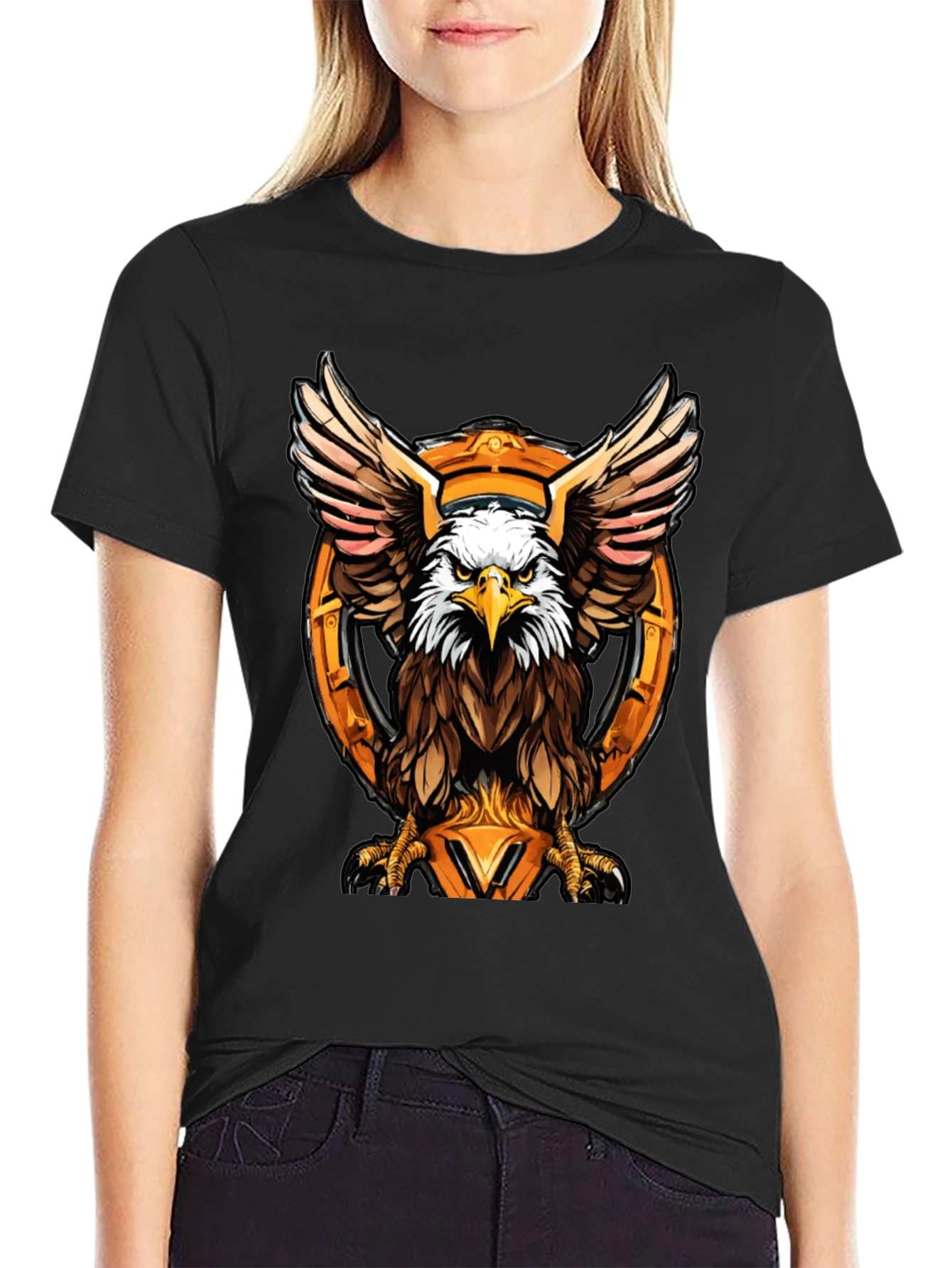 Eagle Graphic Tee - Bold Bird of Prey Design