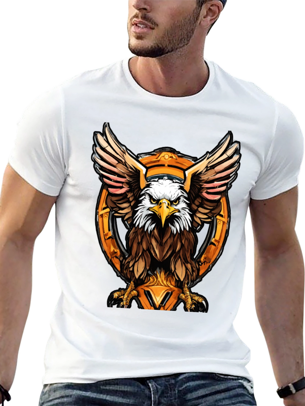 Eagle Graphic Tee - Bold Bird of Prey Design