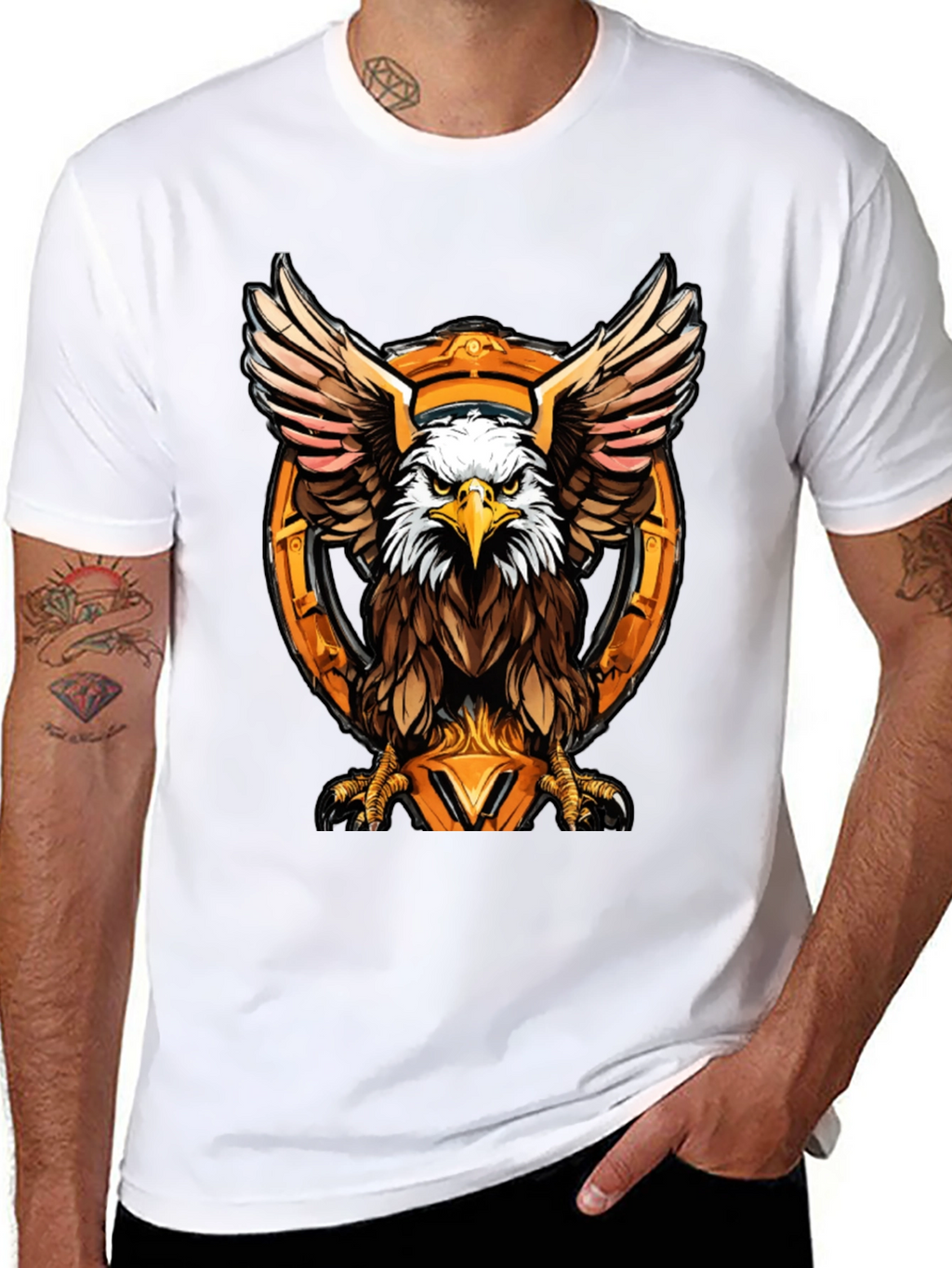 Eagle Graphic Tee - Bold Bird of Prey Design