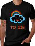 Were All Going To Die Rainbow Cloud Graphic Tee