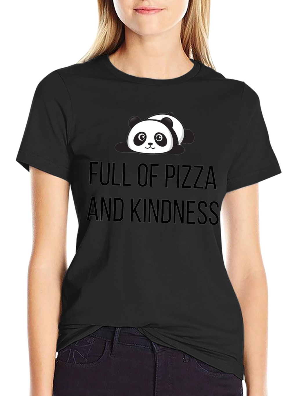 Full of Pizza and Kindness Panda Tee
