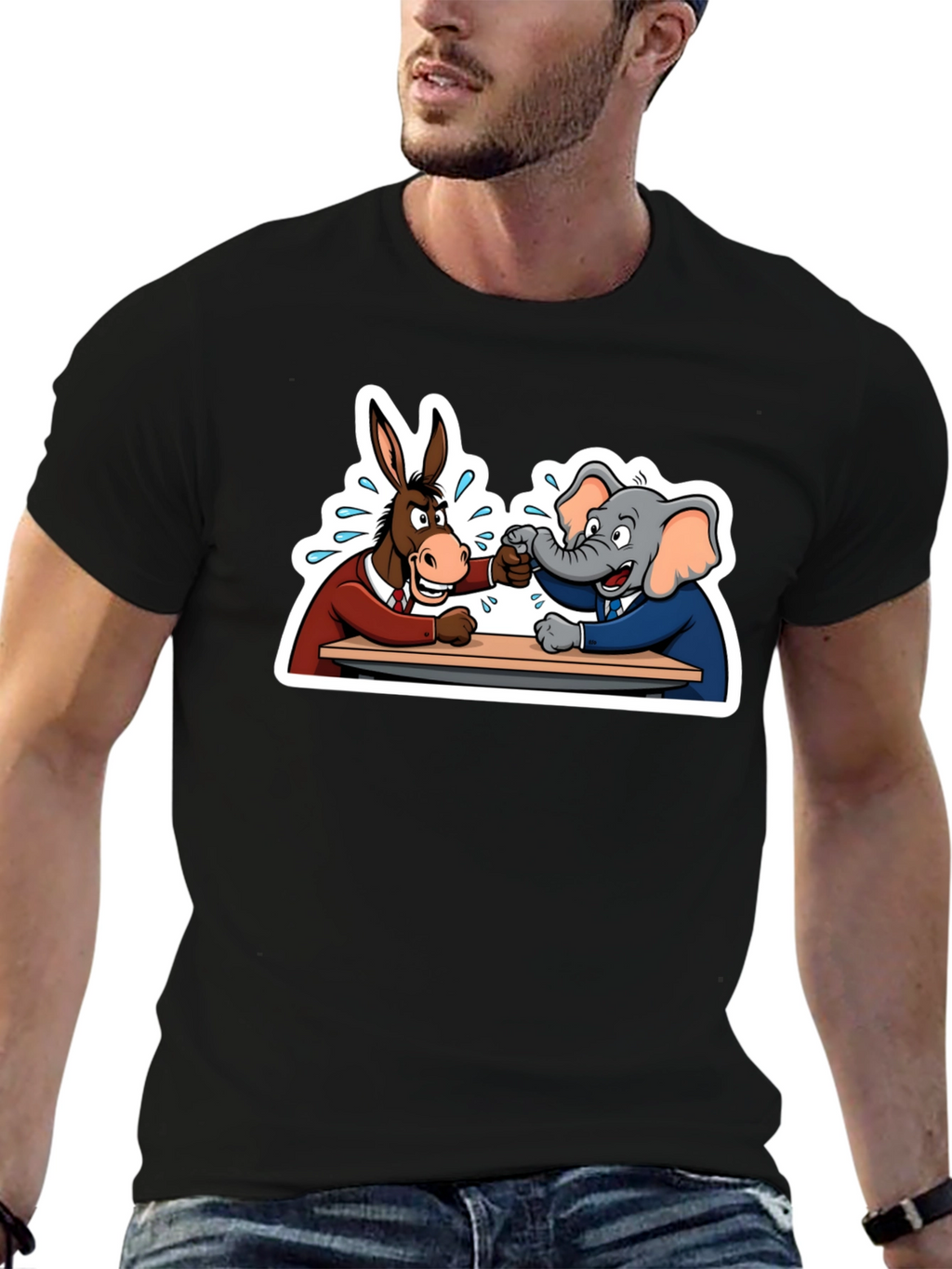 Political Animals Fist Bump Graphic Tee