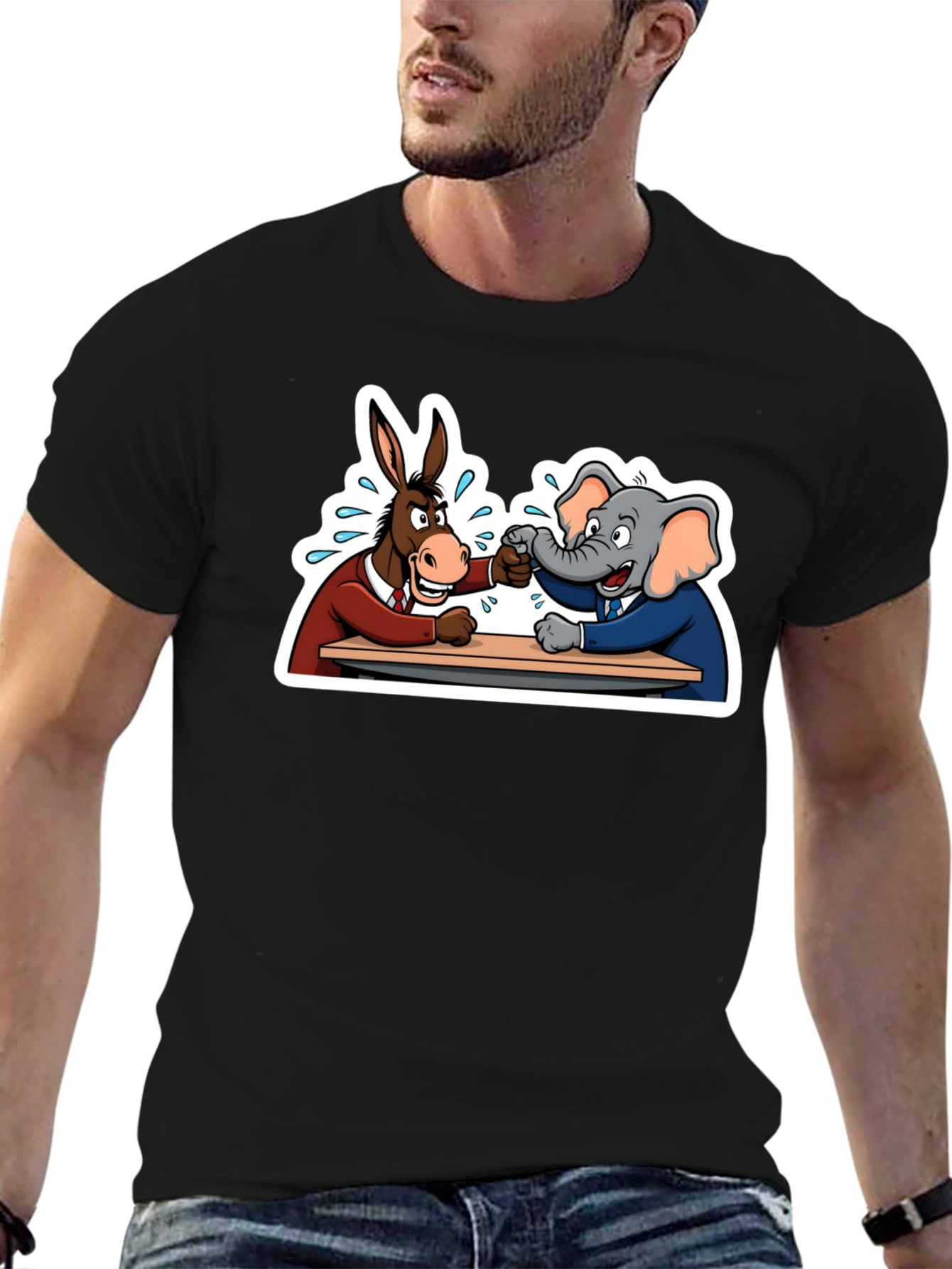Political Animals Fist Bump Graphic Tee
