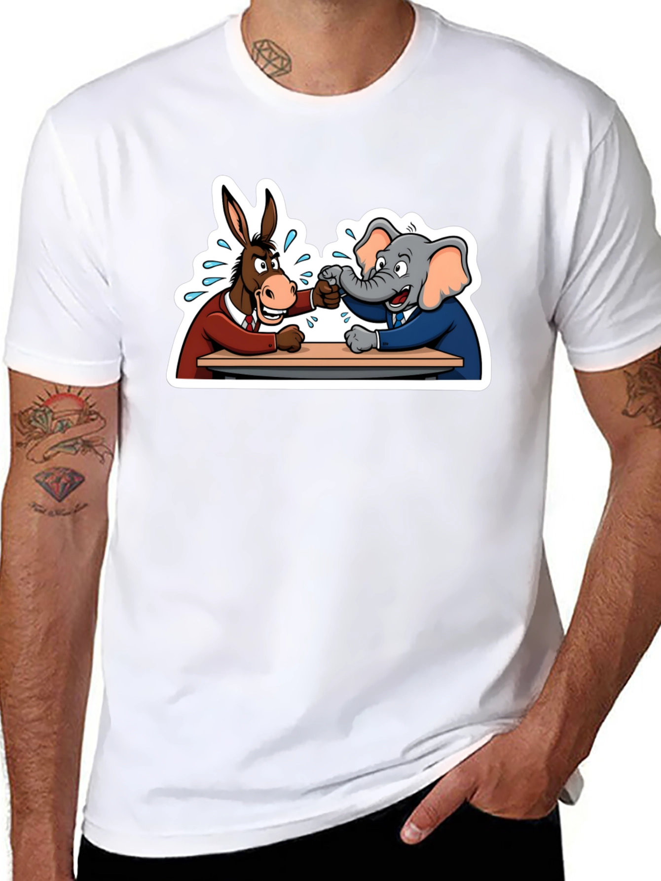 Political Animals Fist Bump Graphic Tee